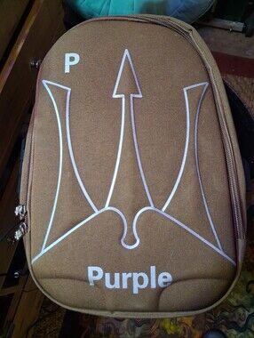 Purple Men’s Brown Backpack with White Graphic